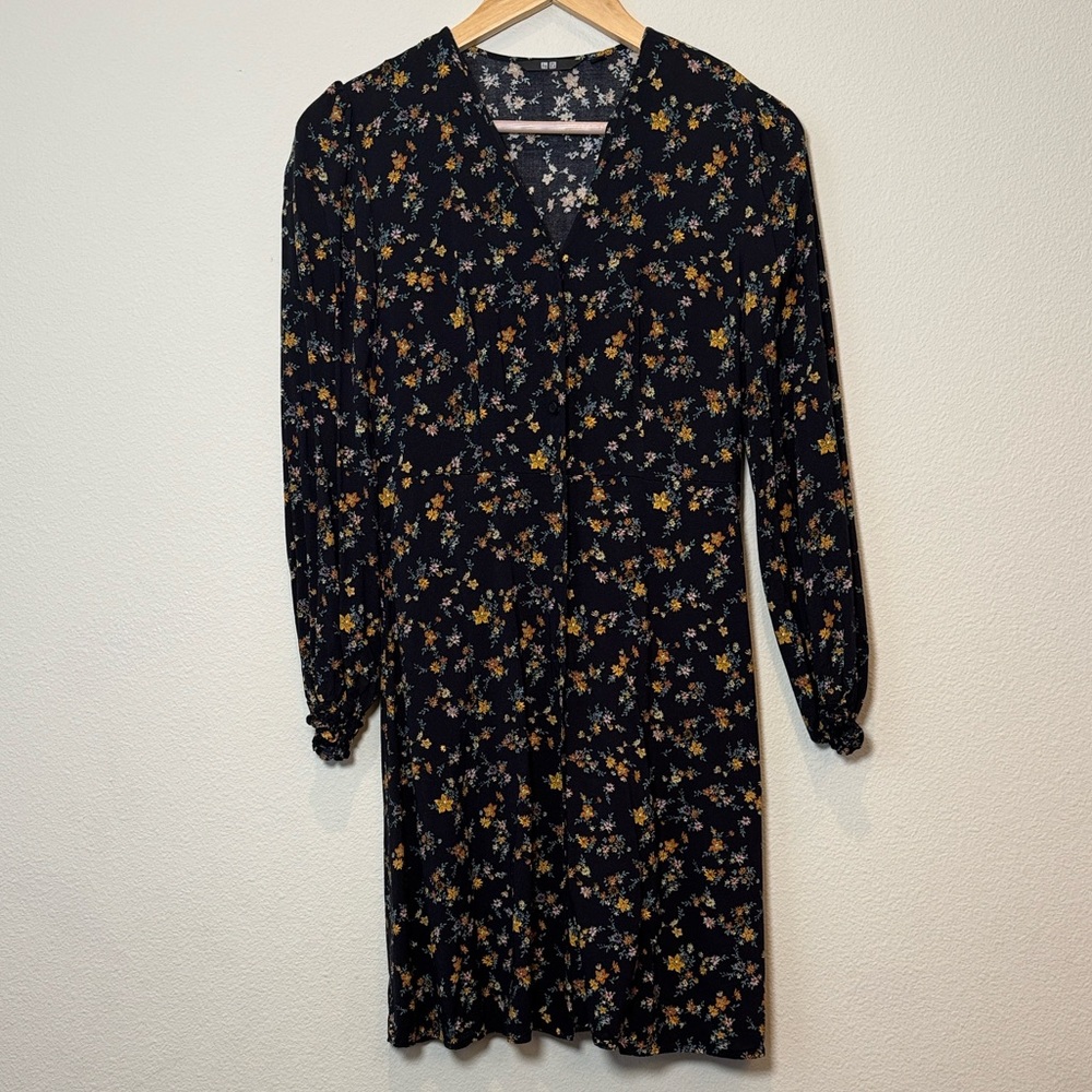 Uniqlo Navy Floral Dress